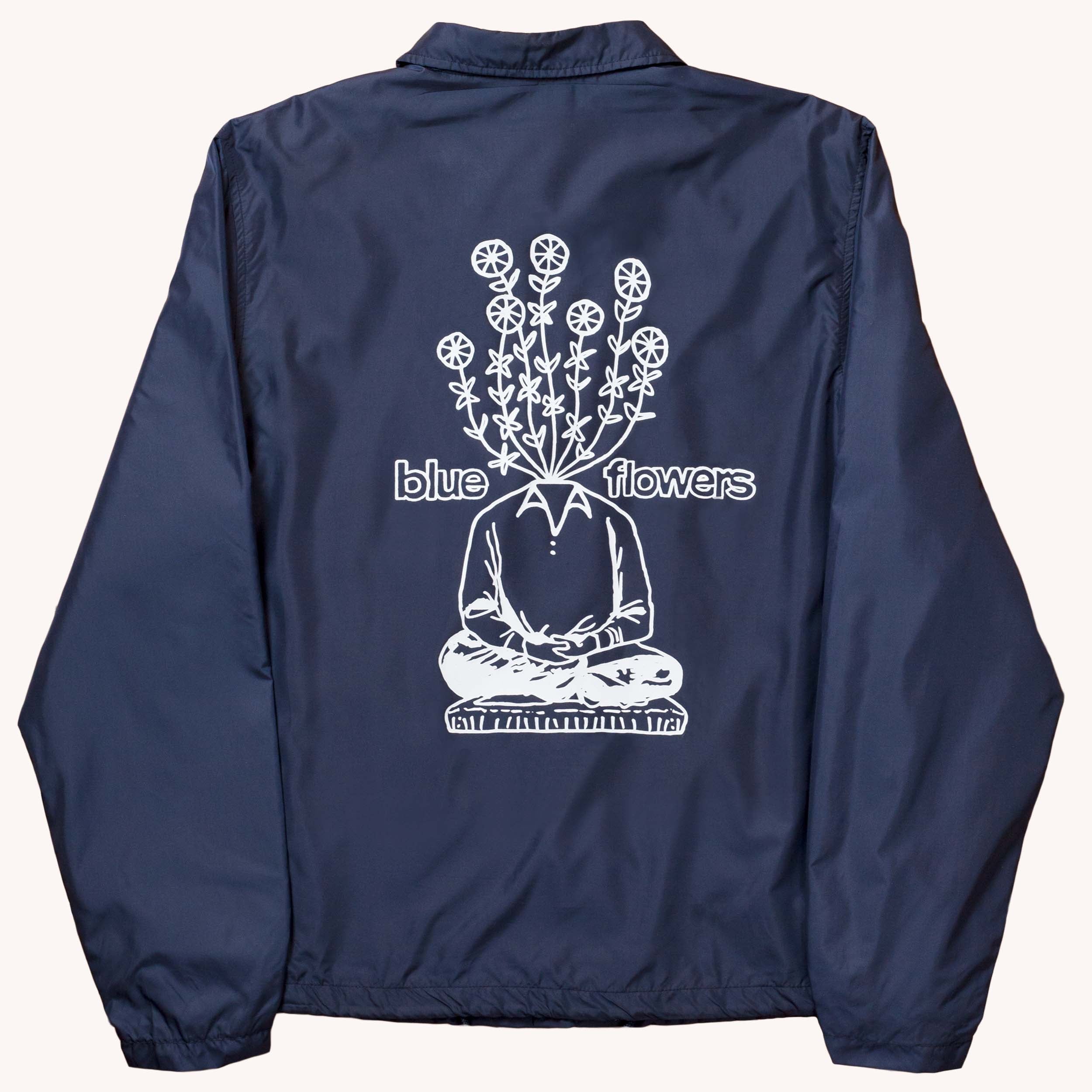 FLOWER HEAD COACH JACKET - NAVY