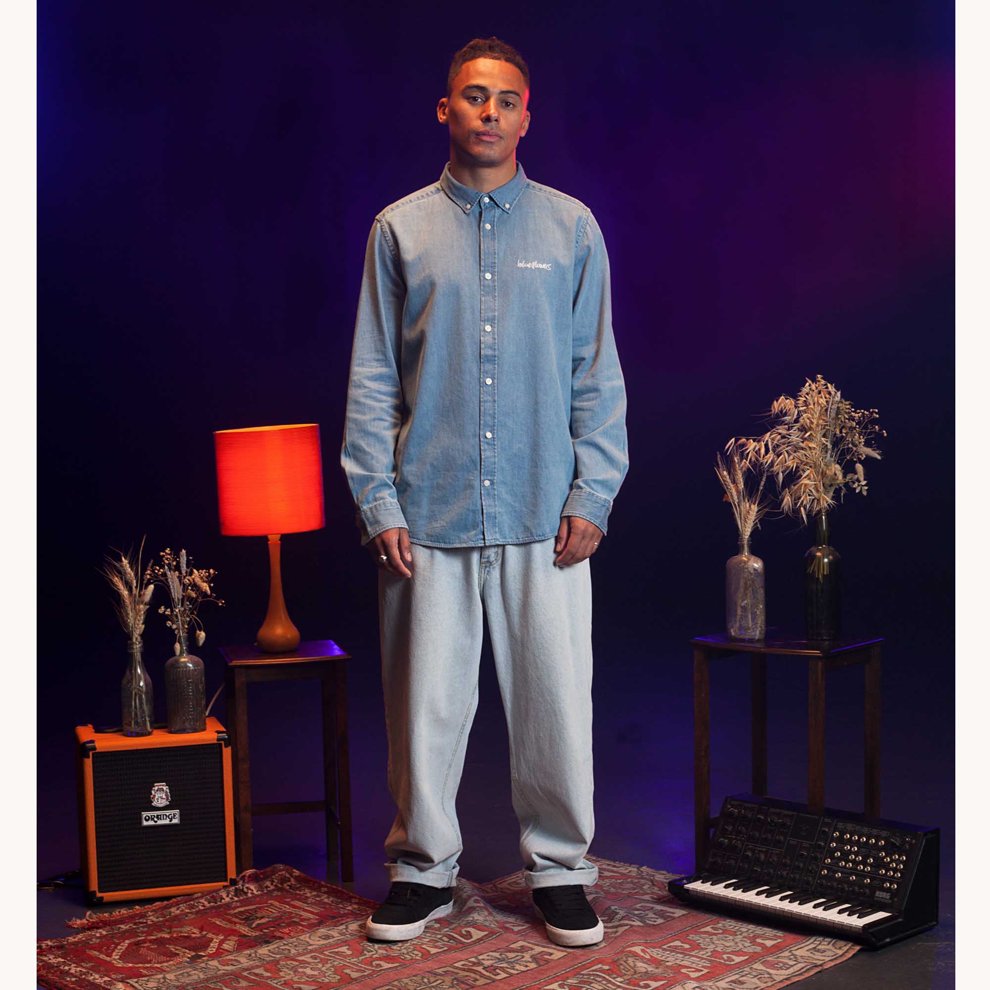 RISING DENIM SHIRT - BLUE