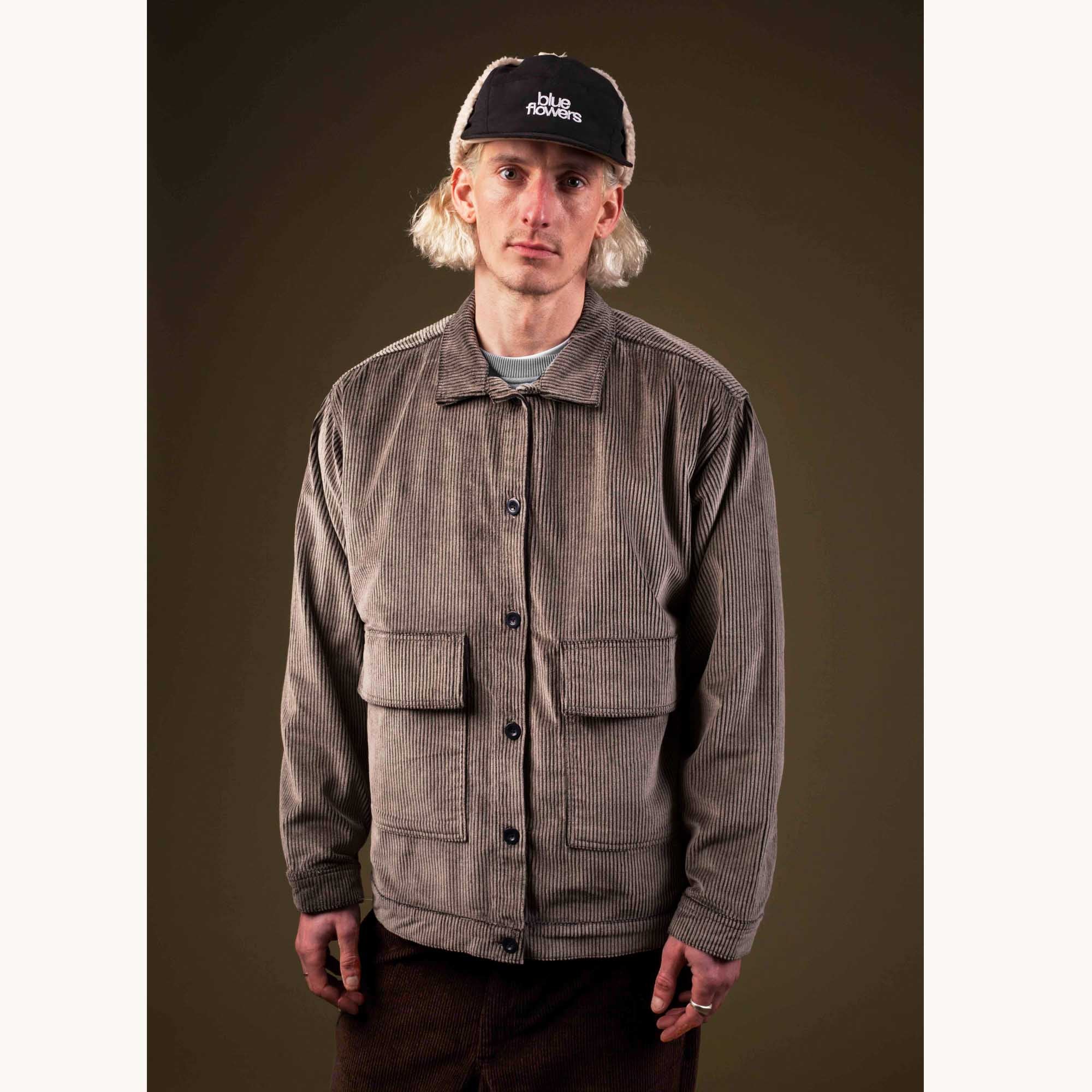 HEAVY CORDUROY OVERSHIRT - GREY