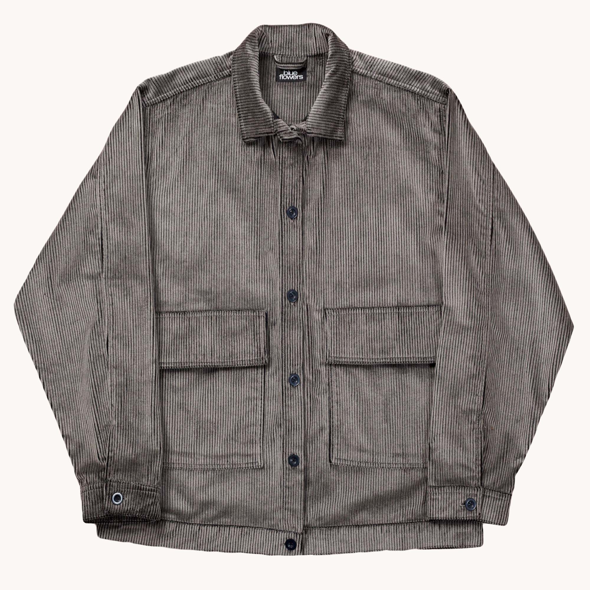 HEAVY CORDUROY OVERSHIRT - GREY