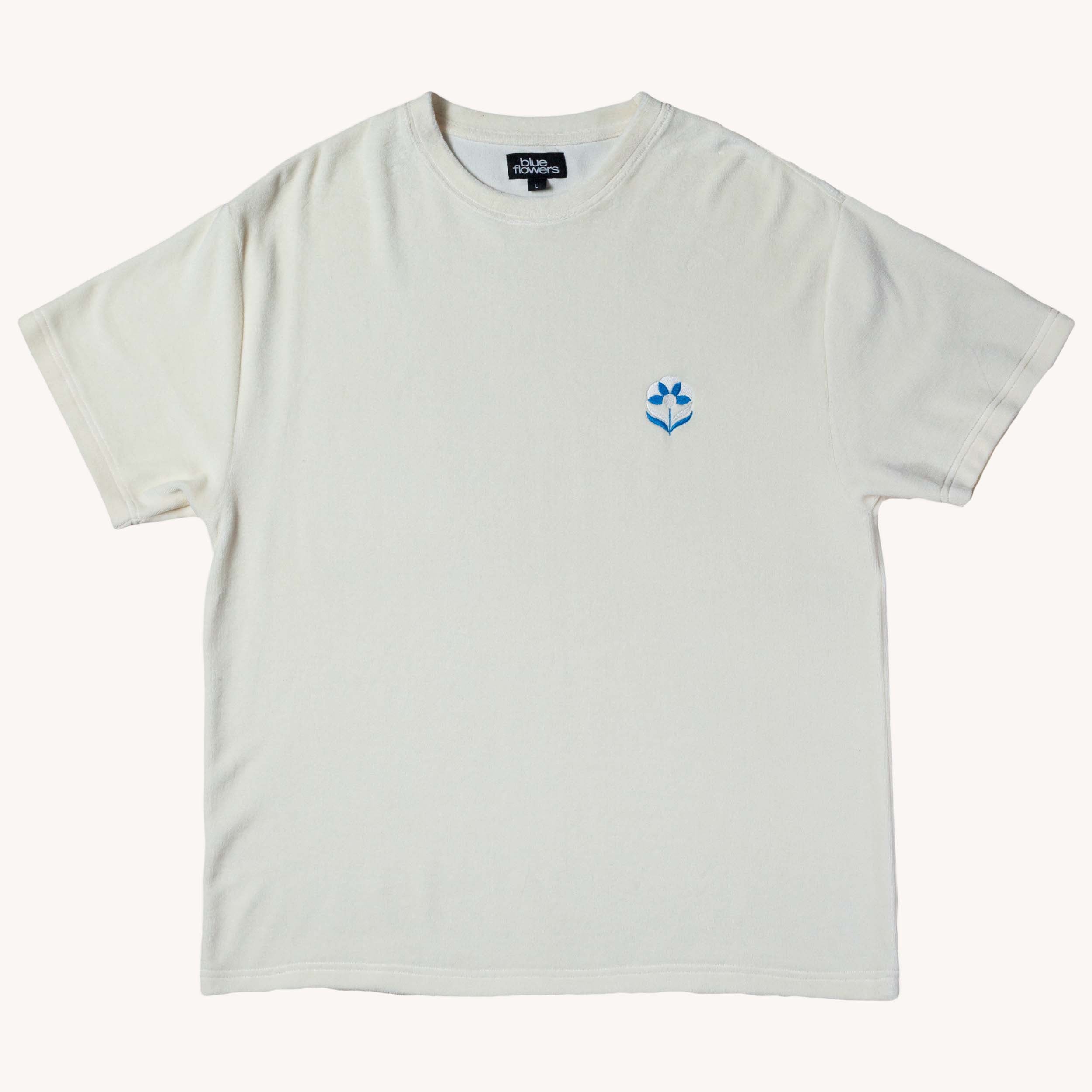 VELOUR T SHIRT - OFF-WHITE