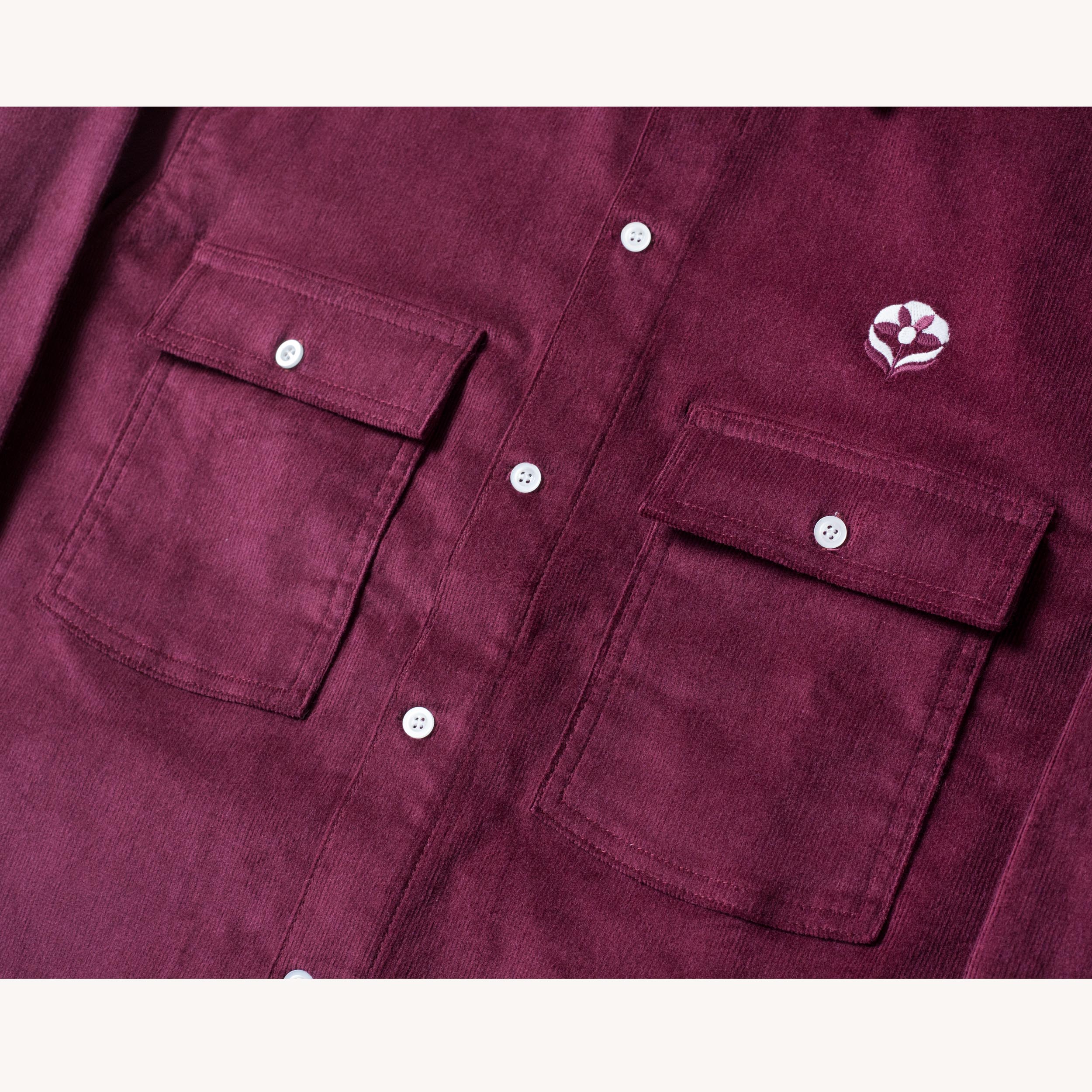 DUNDEE CORDUROY SHIRT - RED WINE