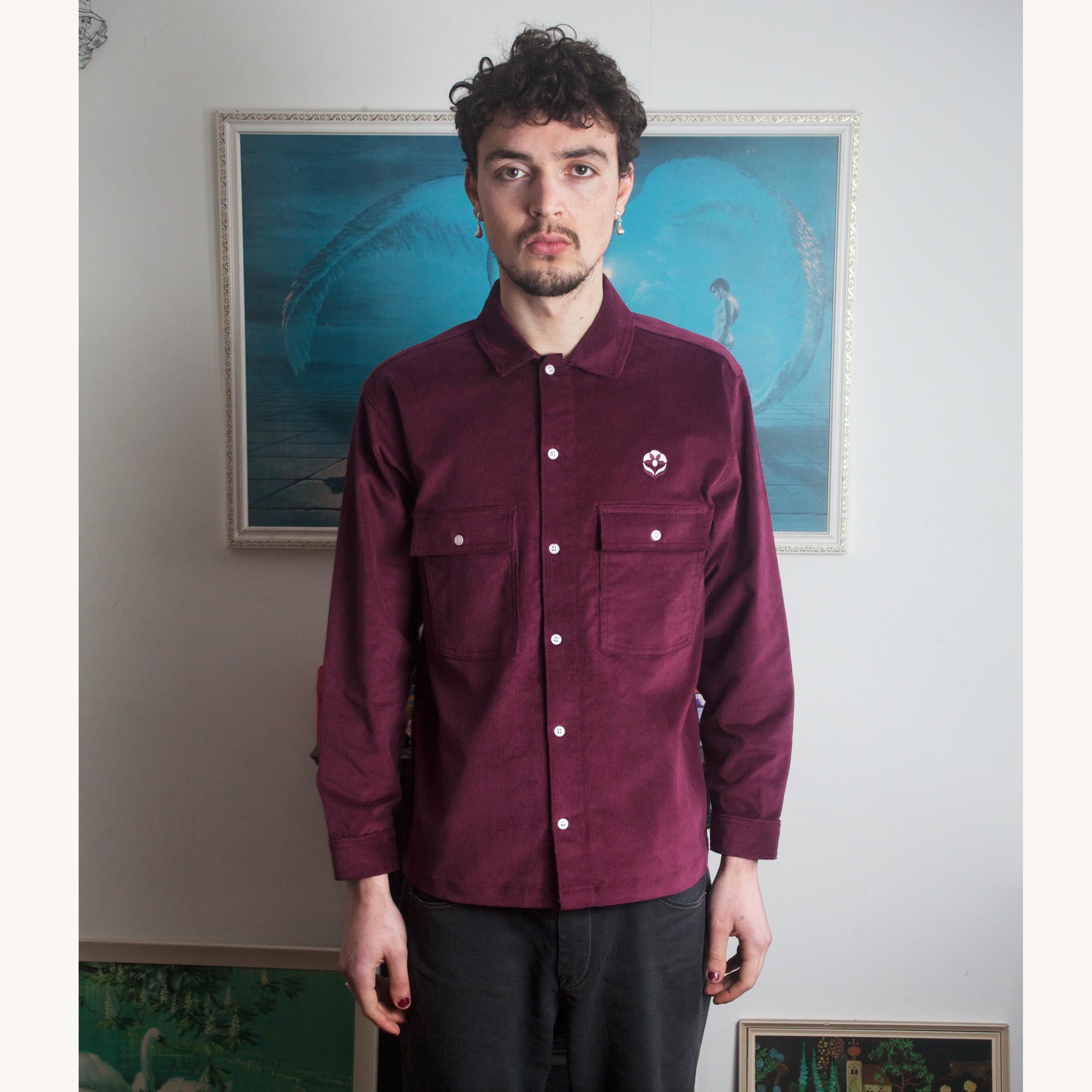 DUNDEE CORDUROY SHIRT - RED WINE