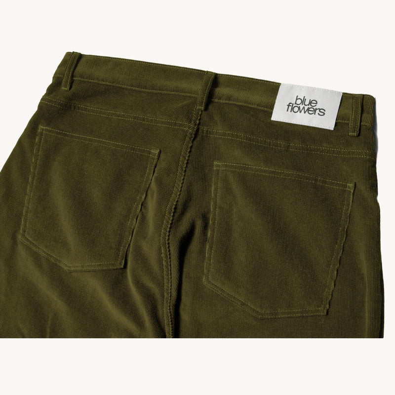 BLOOM CORDUROY TROUSERS - FOREST GREEN