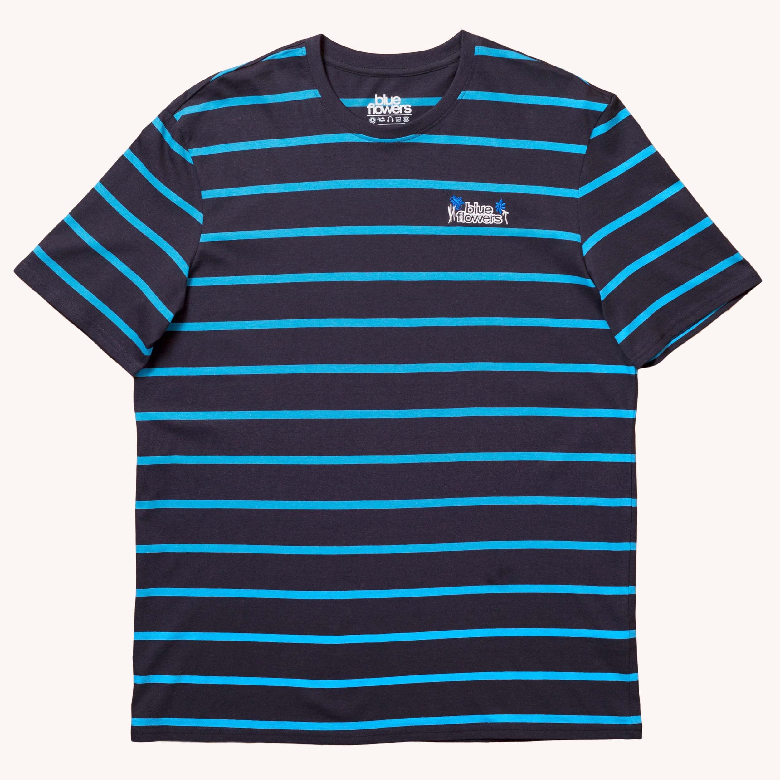 BORDEAUX STRIPE T SHIRT - NAVY BLUE