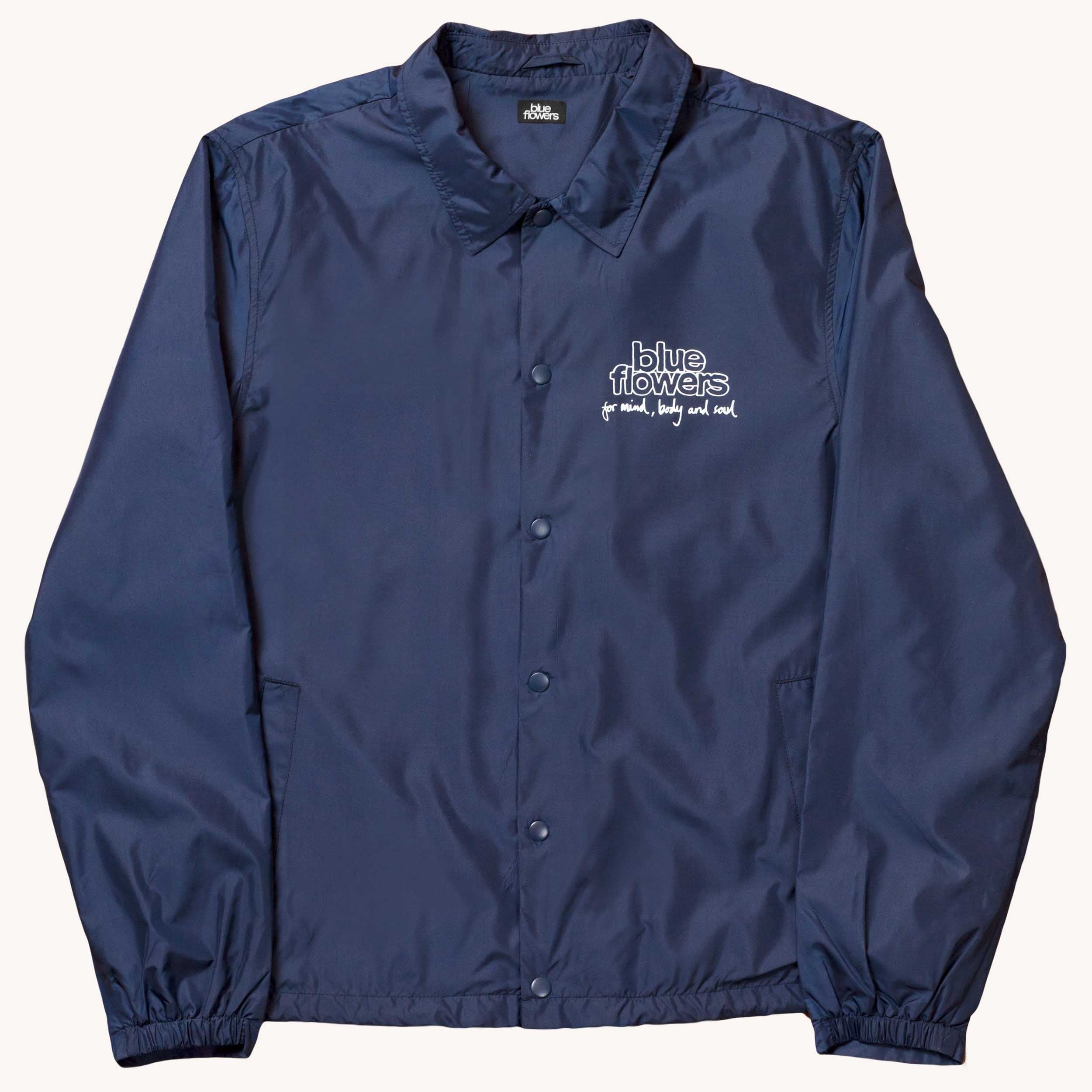 FLOWER HEAD COACH JACKET - NAVY