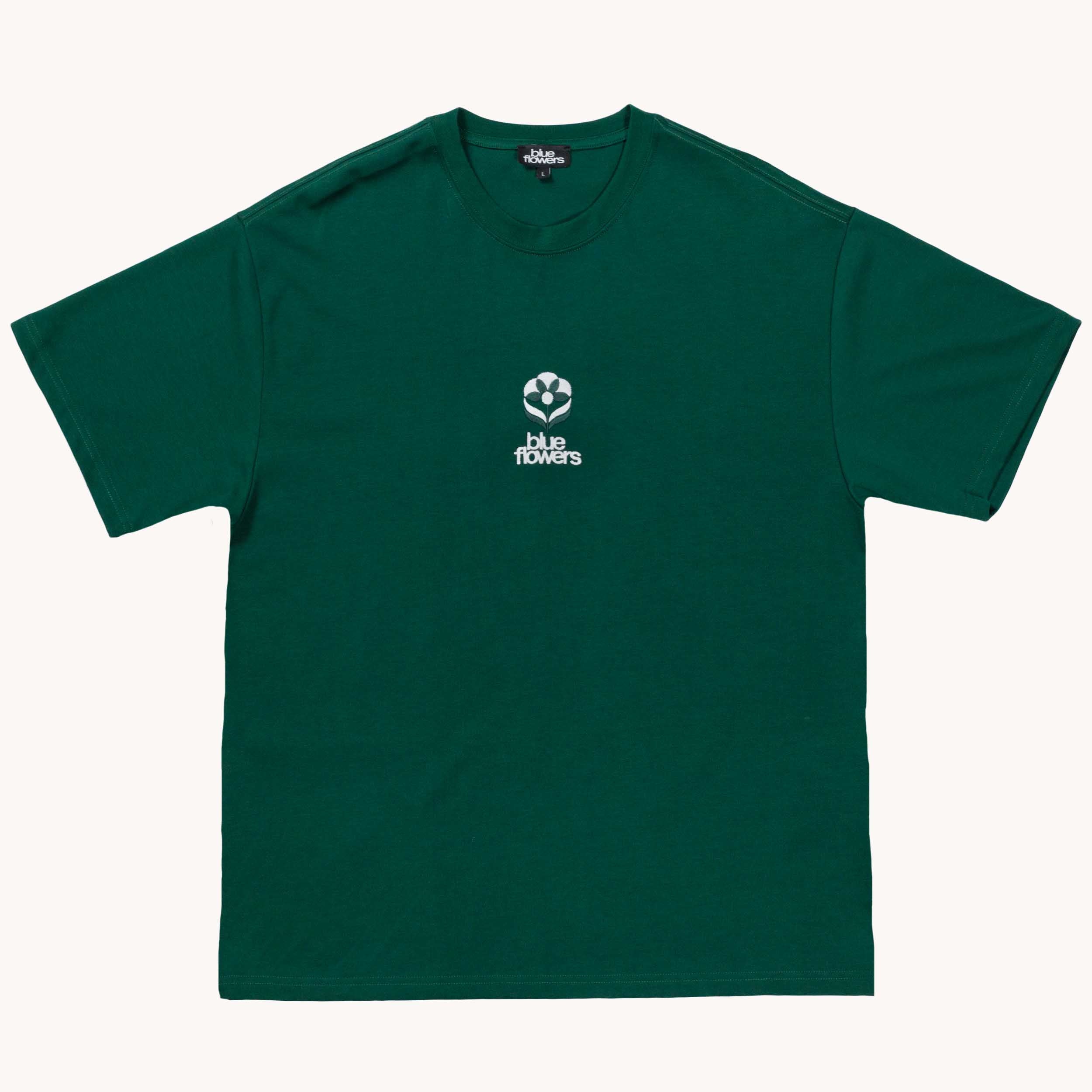 FLOWER T SHIRT - EARTH GREEN