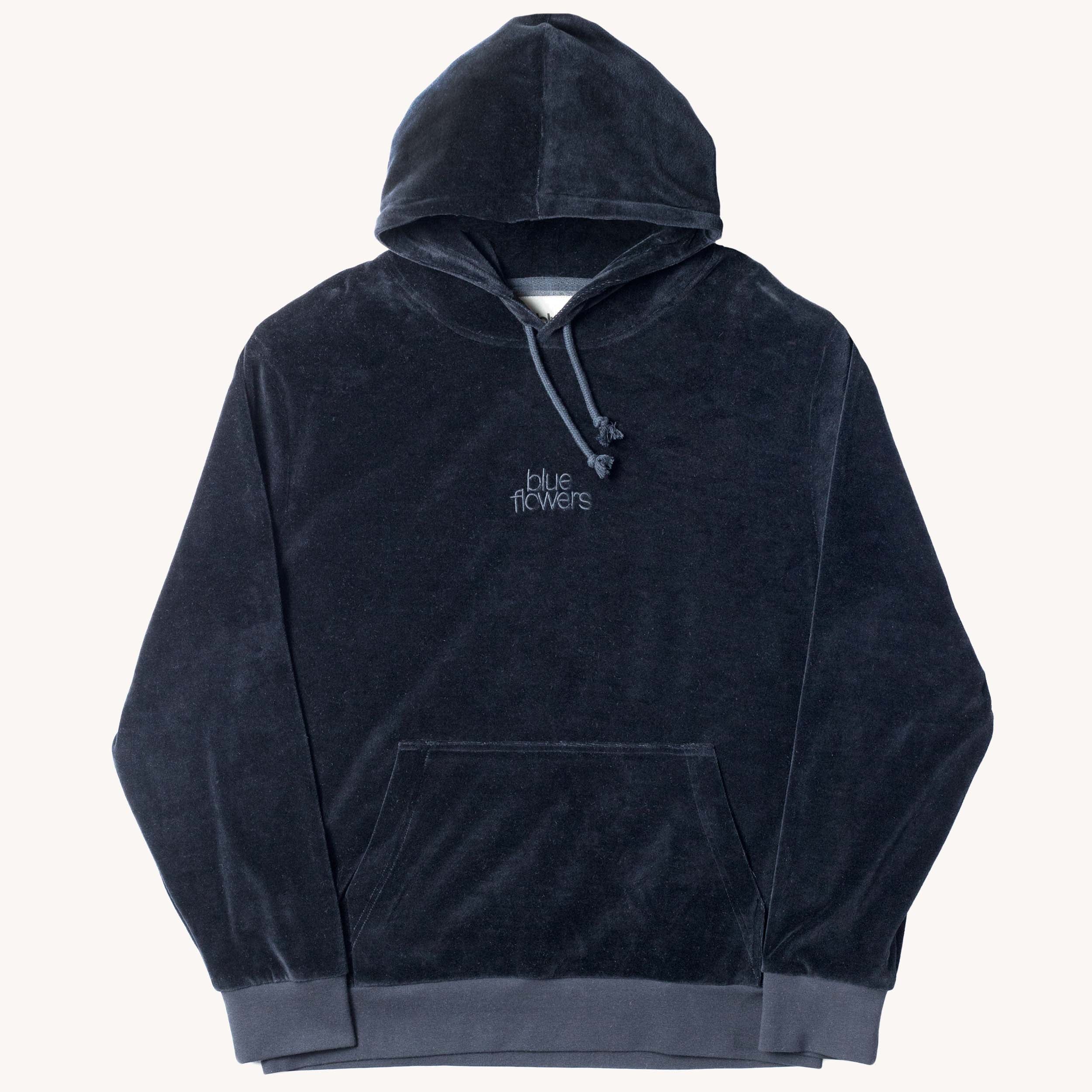 GALACTIC VELOUR HOODIE - BLACK