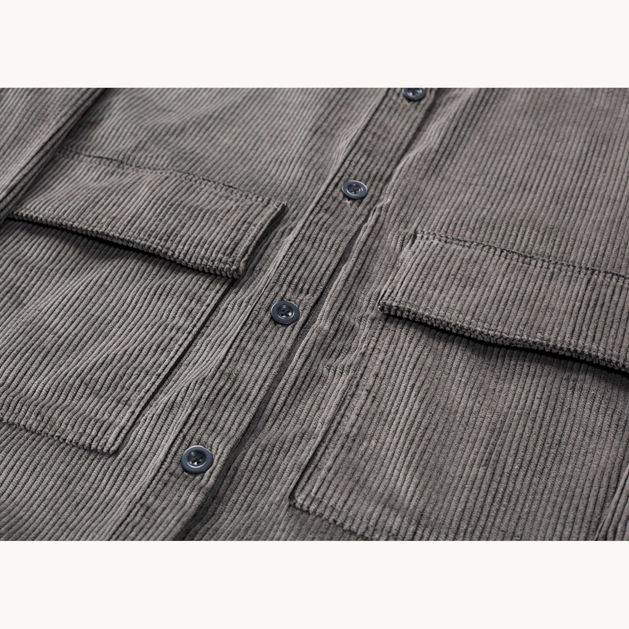 HEAVY CORDUROY OVERSHIRT - GREY