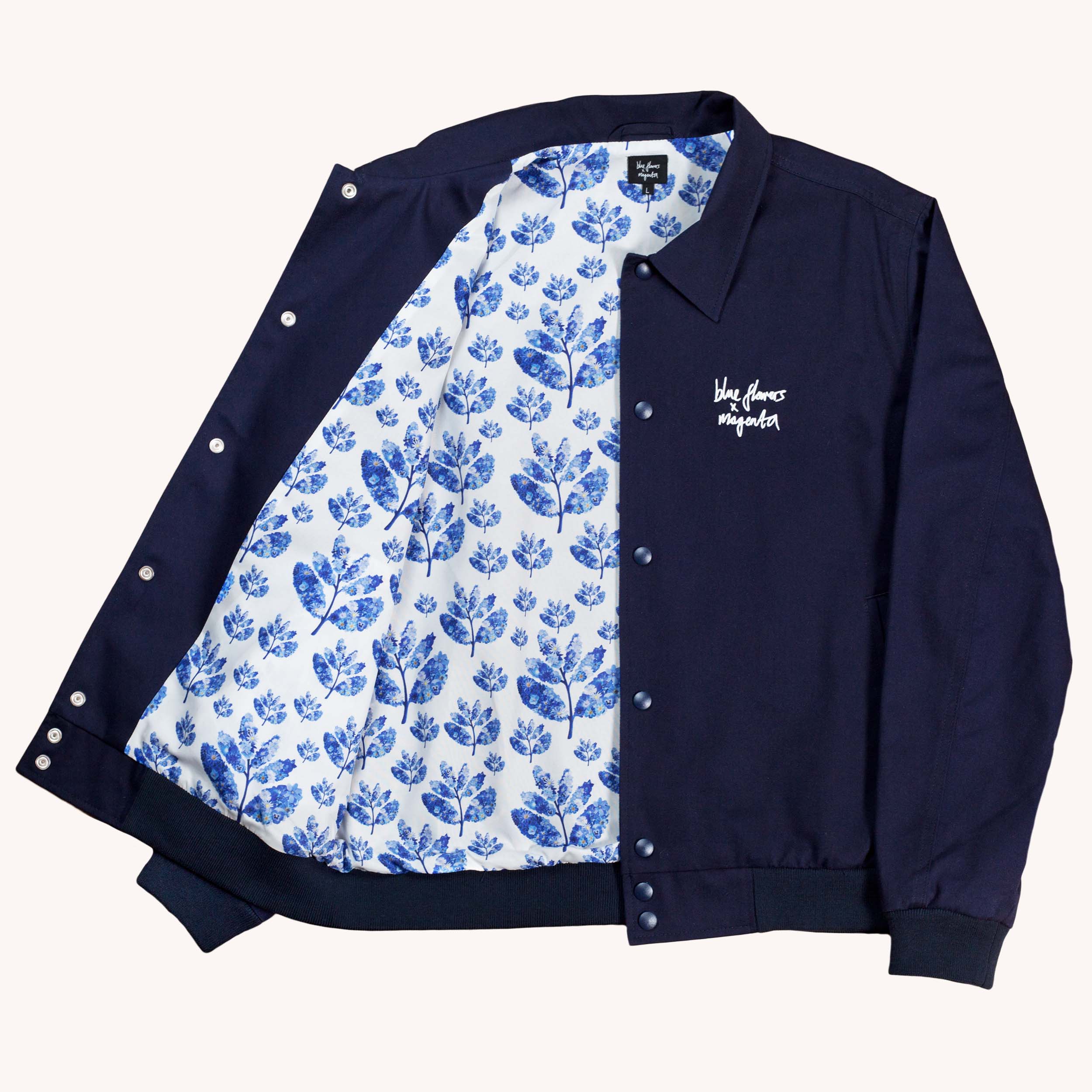 BLUE FLOWERS X MAGENTA JACKET