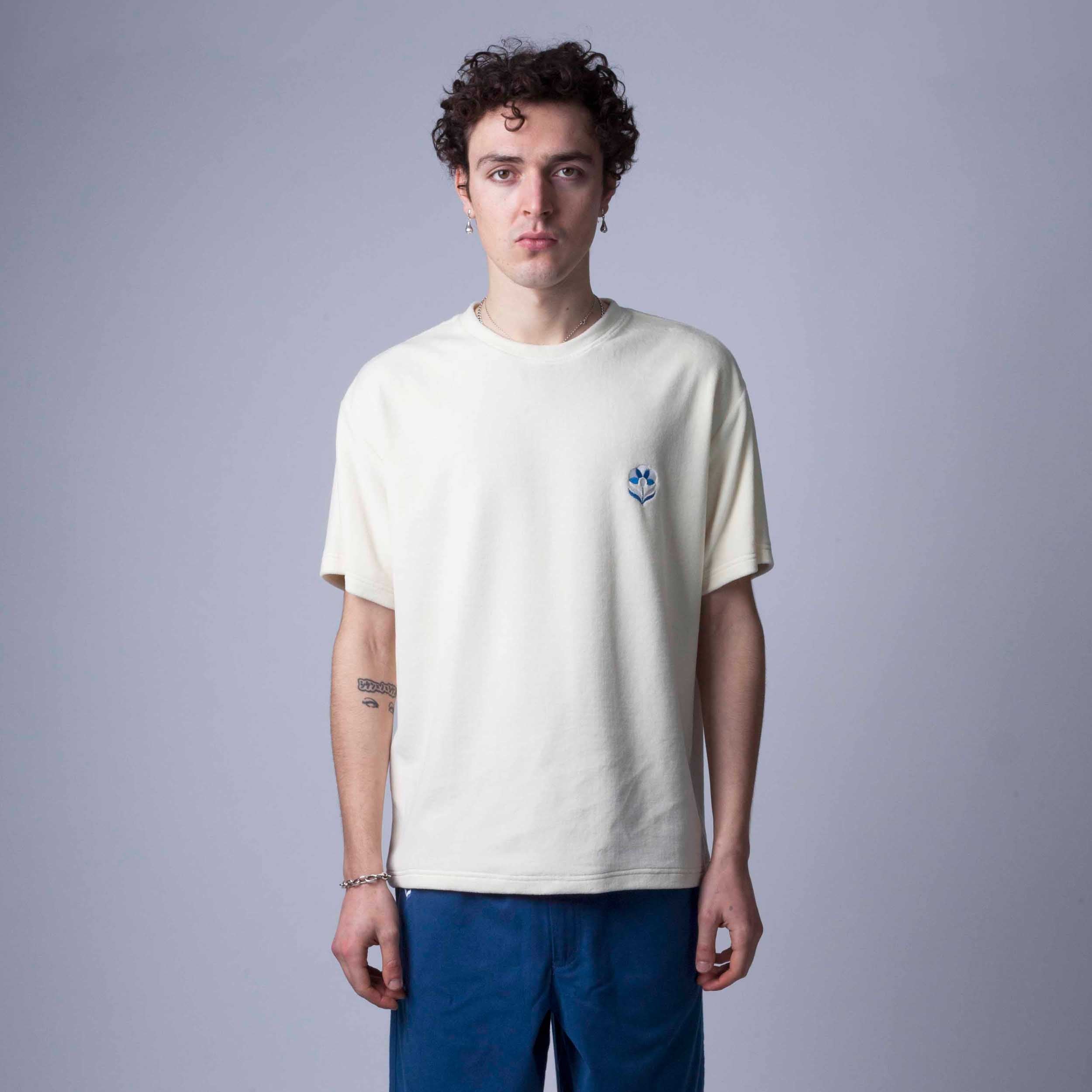 VELOUR T SHIRT - OFF-WHITE