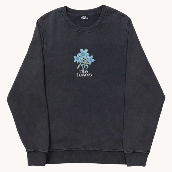 WASHED FLOWER SWEATSHIRT - STONE WASH